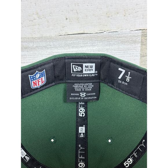New Era 59Fifty Green Bay Packers Fitted Baseball Hat 7 1/8 Camo Green NFL Cap - Picture 3 of 5